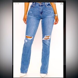 NWT fashion nova distressed jeans